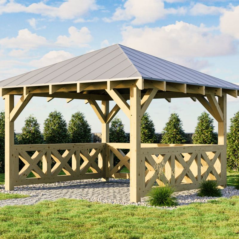 Altana prostokątna o wymiarach 3,5 x 3,5 m