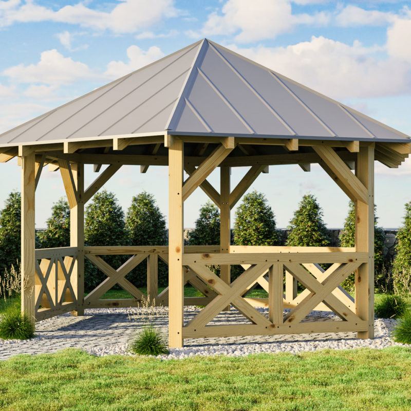 Altana sześciokątna o przekątnej 4,8 m