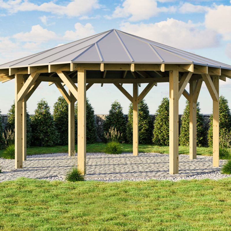 Altana ośmiokątna o średnicy 5 m